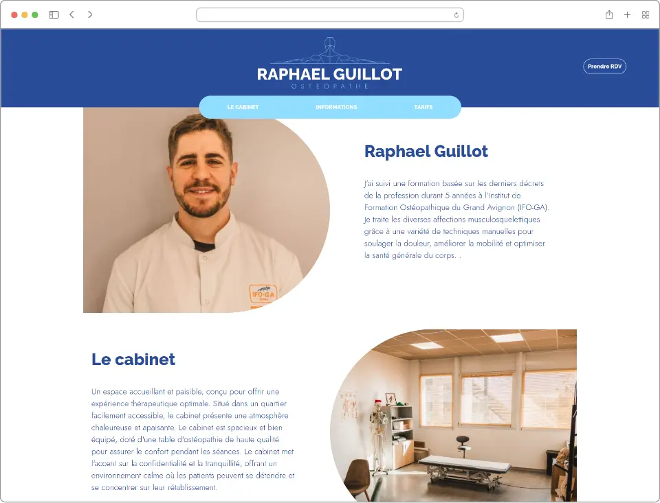 Ostéopathe Raphael Guillot